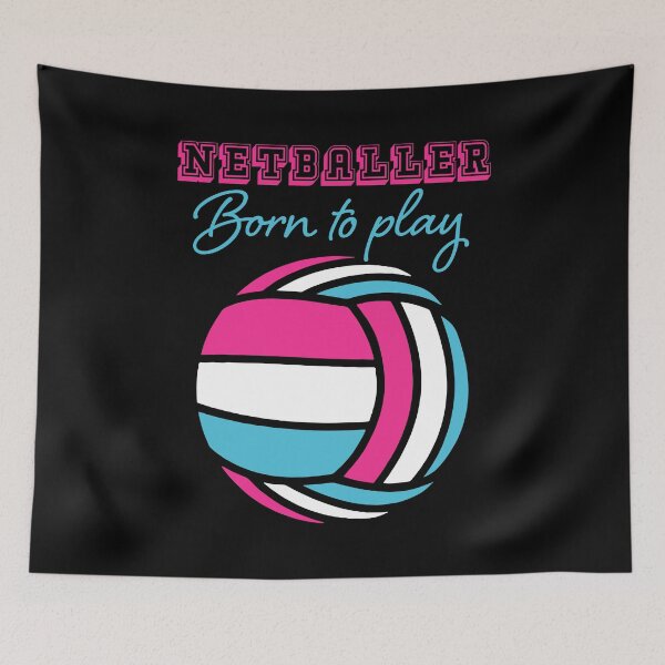 Item preview, Netball Born To Play Netballer Girls Sports Hot Pink designed and sold by hyperdesignshop.