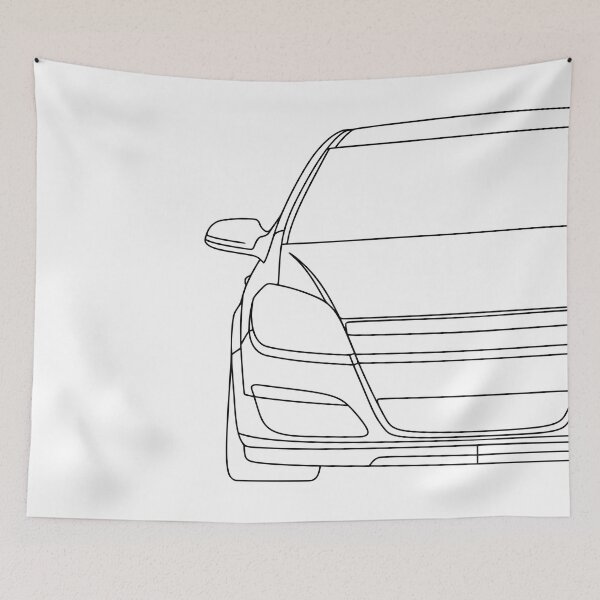 Item preview, Opel Vauxhal Holden Astra H 2004-2007 black lines designed and sold by EdimDesign.