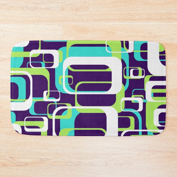 Item preview, Lime Green and Turquoise 60s Inspired Retro Shapes designed and sold by TotallyRetroArt.