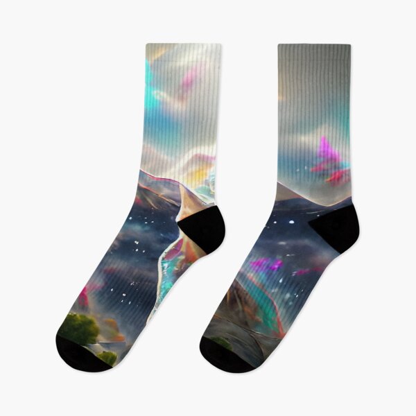 Item preview, AI Artificial Intelligence Generated Art, Mountains in the sky cosmic  designed and sold by ACC .