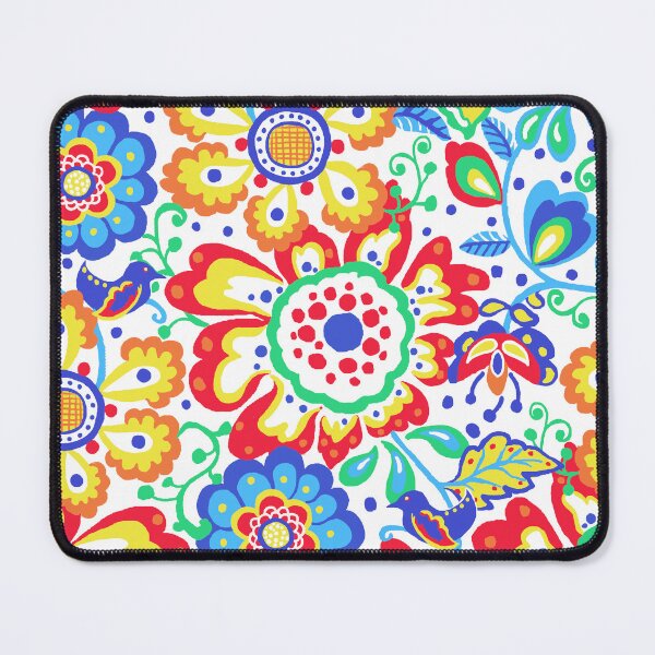 Item preview, Maximalist Folk - Modern Scandinavian Folk Art Floral designed and sold by Michelebuttons.