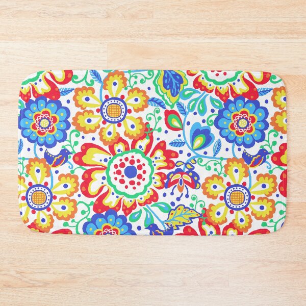 Item preview, Maximalist Folk - Modern Scandinavian Folk Art Floral designed and sold by Michelebuttons.