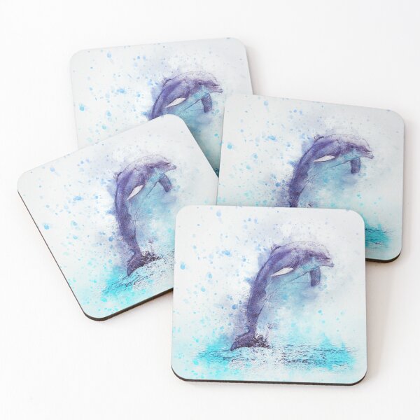 Item preview, Watercolor Dolphin designed and sold by Laura Lise Wong.