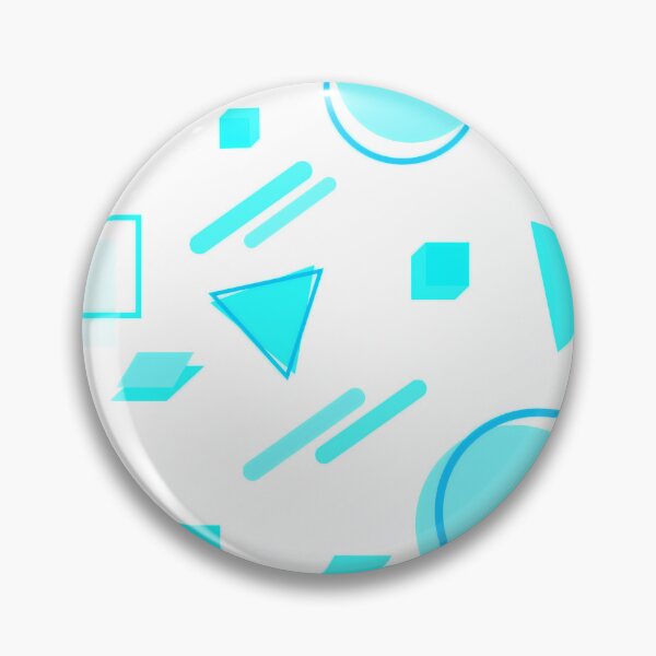 Item preview, Turquoise Memphis Style Geometric designed and sold by TotallyRetroArt.