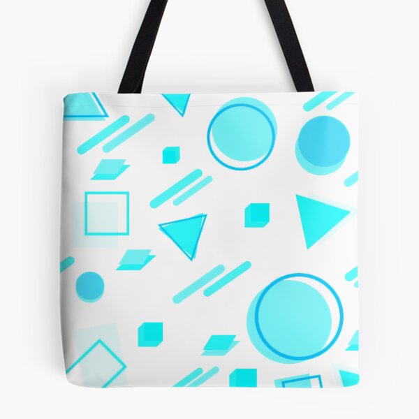 Item preview, Turquoise Memphis Style Geometric designed and sold by TotallyRetroArt.