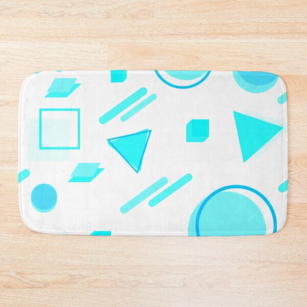 Item preview, Turquoise Memphis Style Geometric designed and sold by TotallyRetroArt.