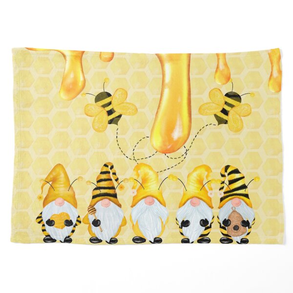 Funny Bumble Bee Gnomes Honey Bees Pet Blanket
