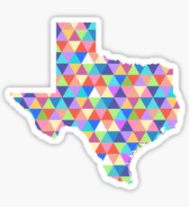 Texas Geometric Colorful Triangles Hipster Texas Sticker