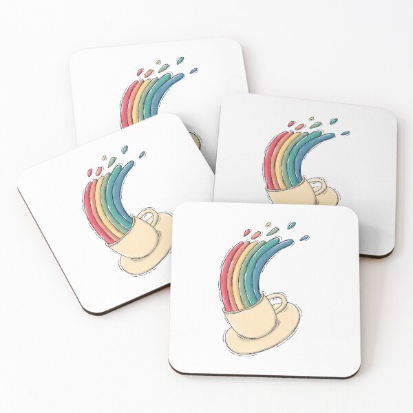 Item preview, Rainbow Coffee Cup T-Shirt designed and sold by donnalas.