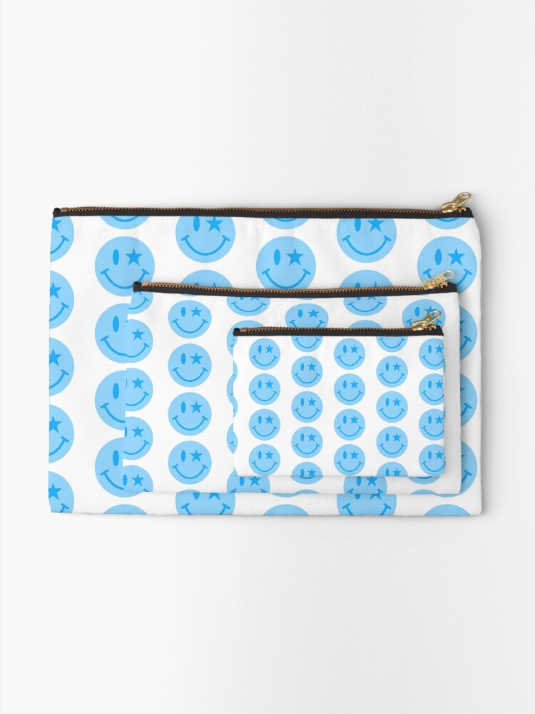 Blue Preppy Smiley Face  Zipper Pouch for Sale by jmhCreates