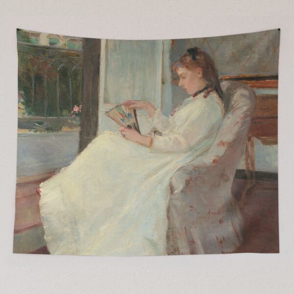 Item preview, Girl with a fan by a window by Berthe Morisot designed and sold by RickE.