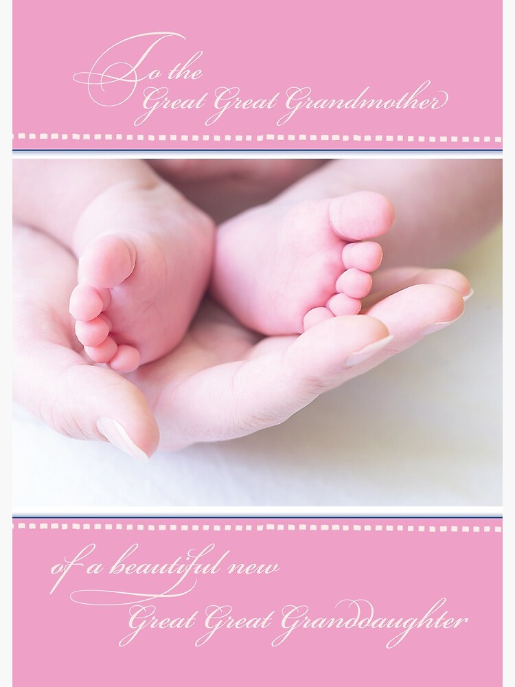 Carte De Vœux Grands Grands Parents De Nouvelle Grande Petite Fille Felicitations Roses Par Sandrarose Redbubble