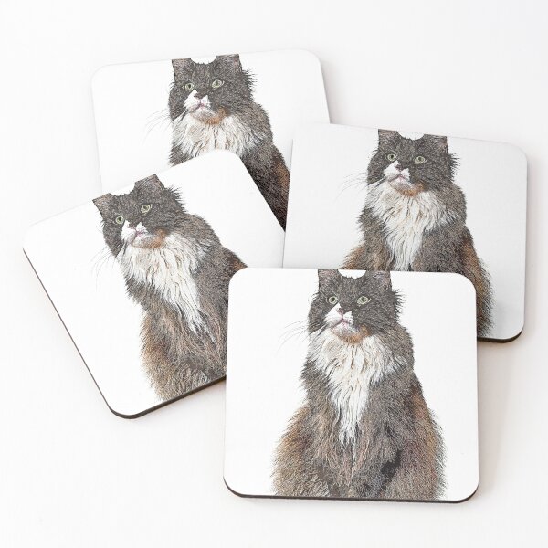 Item preview, Cute and Cool, Maine Coon Cat - Custom Pet Portrait Art Studio designed and sold by Custom Pet Portrait Art Studio.