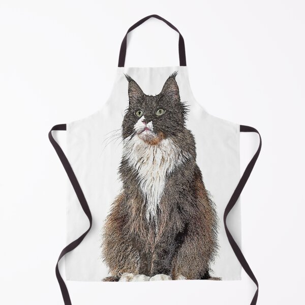 Item preview, Cute and Cool, Maine Coon Cat - Custom Pet Portrait Art Studio designed and sold by Custom Pet Portrait Art Studio.