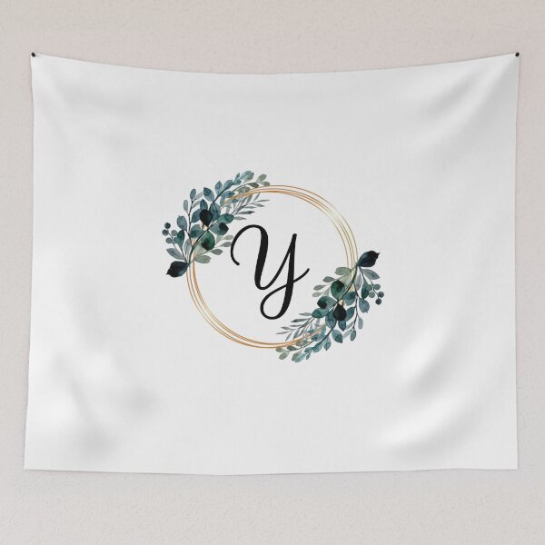 Item preview, Monogram Letter Y | Laurels with Gold Borders designed and sold by JustSeasons.