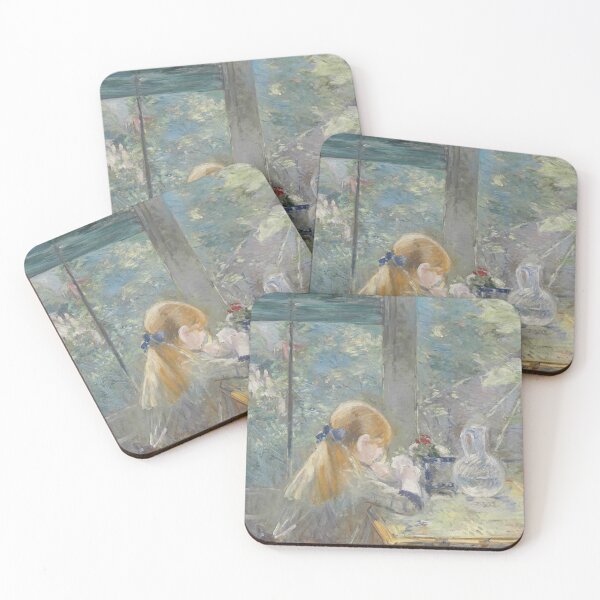 Item preview, Girl at a table with flowers and pitcher by Berthe Morisot designed and sold by RickE.