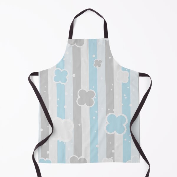 Item preview, Powder Blue and Gray Floral and Stripe Pattern designed and sold by TotallyRetroArt.