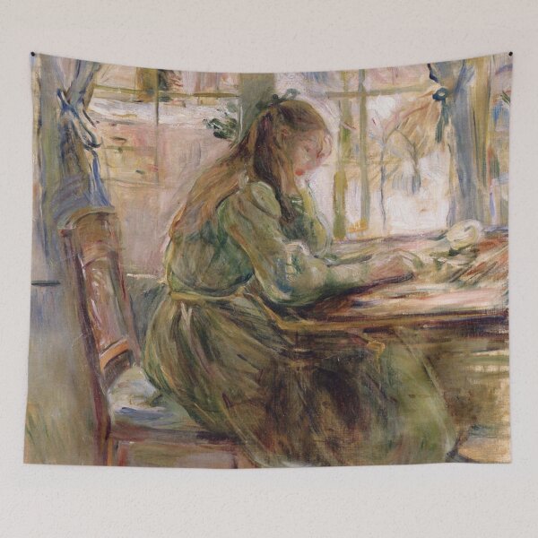 Item preview, Girl Reading at the table by Berthe Morisot designed and sold by RickE.