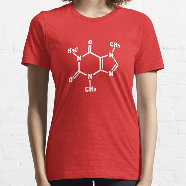 Coffee Caffeine Chemical Molecule Formula C8H10N4O2 T-Shirt-BN – Banazatee