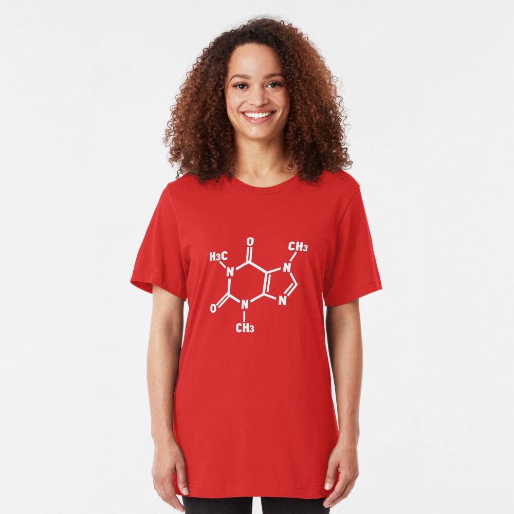 Caffeine Molecule Slim Fit T-Shirt