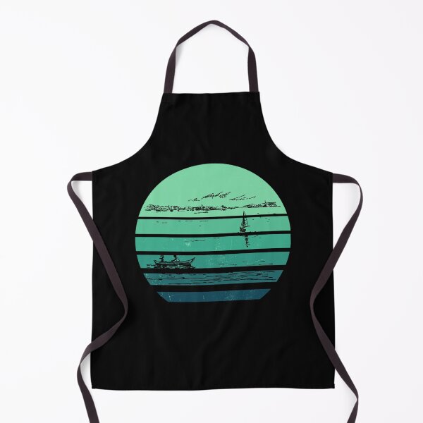 Item preview, Retro Sunset, Retro, Vintage, , Retro Circle, River and Mountain View, Boating designed and sold by ORA_ORA.