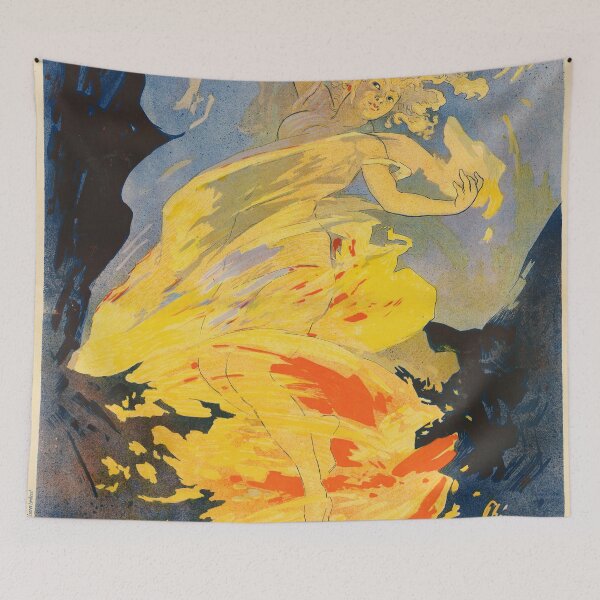 Item preview, The Fire Dance FOLIES BERGERE La Danse Du Feu 1897 by Jules Cheret Vintage Theater Poster designed and sold by retroposters.