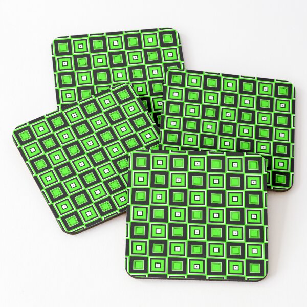 Item preview, Retro Inspired Neon Green Squares designed and sold by TotallyRetroArt.
