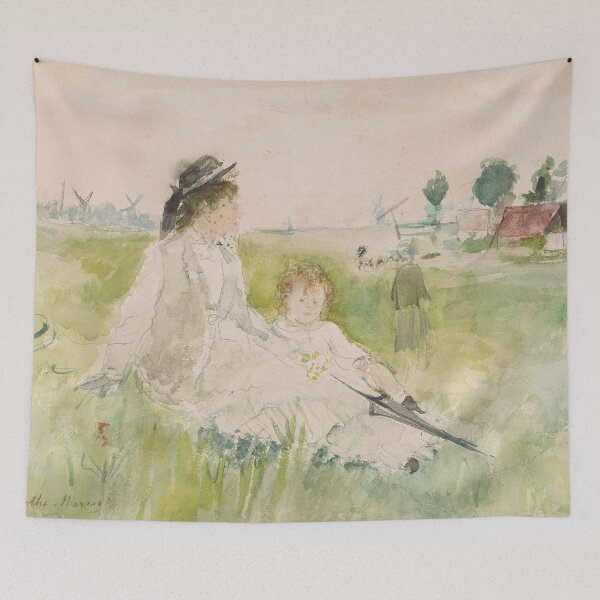 Item preview, Two girls in a field by Berthe Morisot designed and sold by RickE.