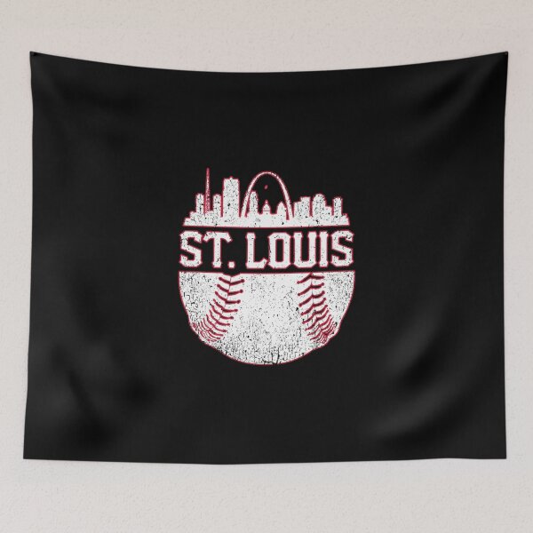 Item preview, Vintage St Louis Baseball Skyline Cardinal Retro Sticker designed and sold by felyn3gloria.