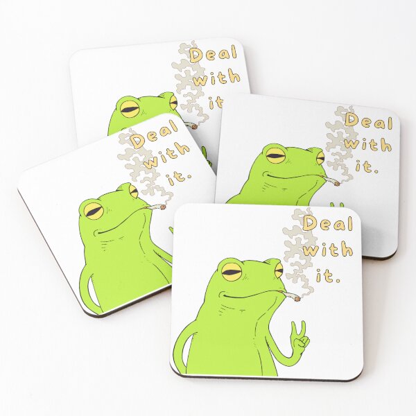 Item preview, Deal With It - Funny Frog designed and sold by Lit_Creation ⭐️⭐️⭐️⭐️⭐️.