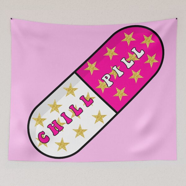 Item preview, Preppy glitter chill pill pink designed and sold by SUUSCK ★.