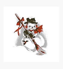 Christmas Snowman Photographic Print