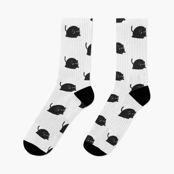 Item preview, Kawaii Fat Black Cat designed and sold by kawaiilife.
