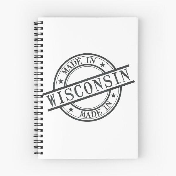 Item preview, Made In Wisconsin Stamp Style Logo Symbol Black designed and sold by surgedesigns.