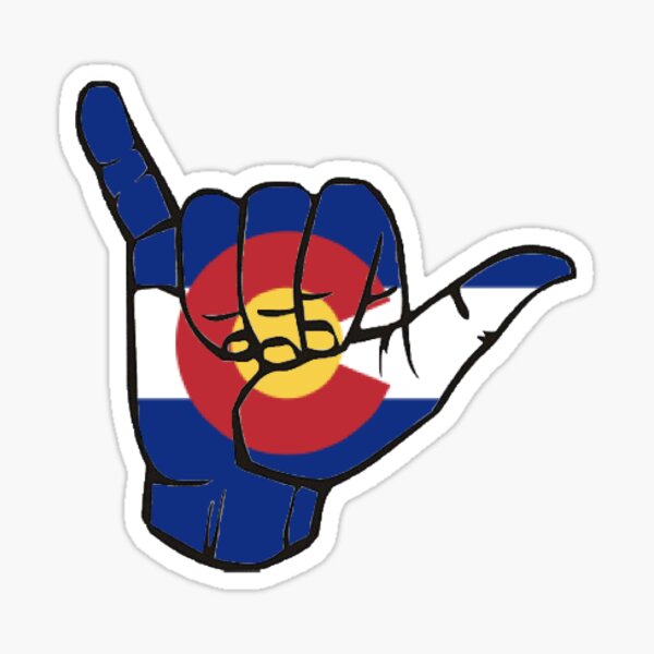 Colorado Shaka Sticker