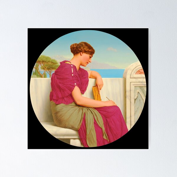 Item preview, The Answer, 1917  "Girl with a beautiful pink dress" John William Godward designed and sold by TeeARTHY.
