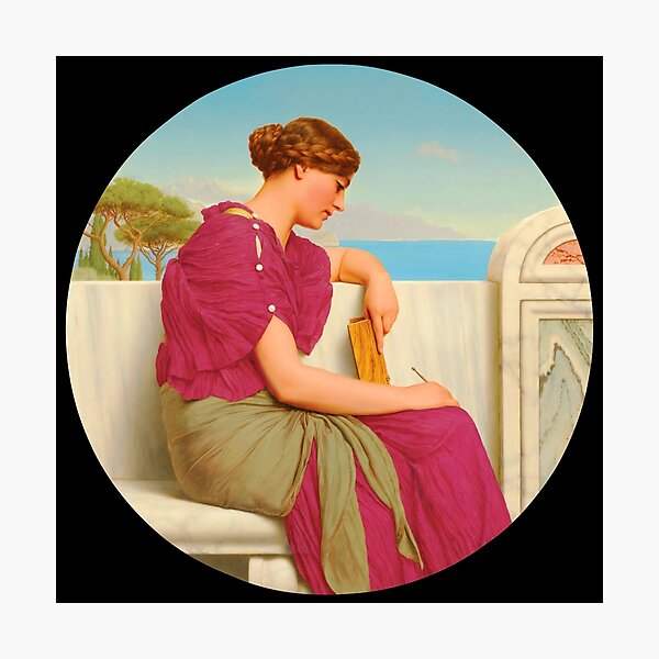 Item preview, The Answer, 1917  "Girl with a beautiful pink dress" John William Godward designed and sold by TeeARTHY.