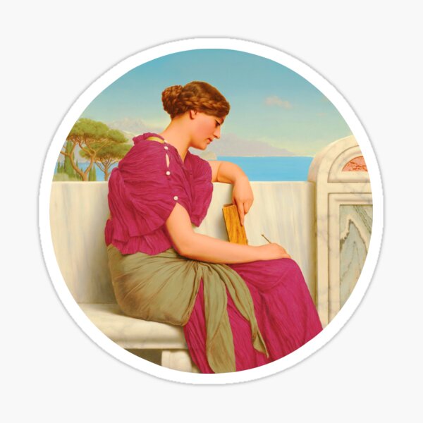 Item preview, The Answer, 1917  "Girl with a beautiful pink dress" John William Godward designed and sold by TeeARTHY.
