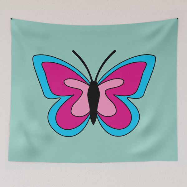 Item preview, Pink Magenta Blue Butterfly designed and sold by BirdAtWork.