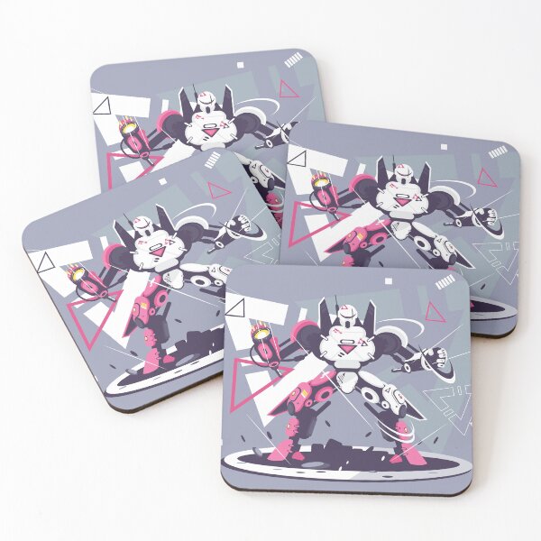 Item preview, Flat Pink and White Battle Robot with geometric shapes concept designed and sold by I'm  Redz.