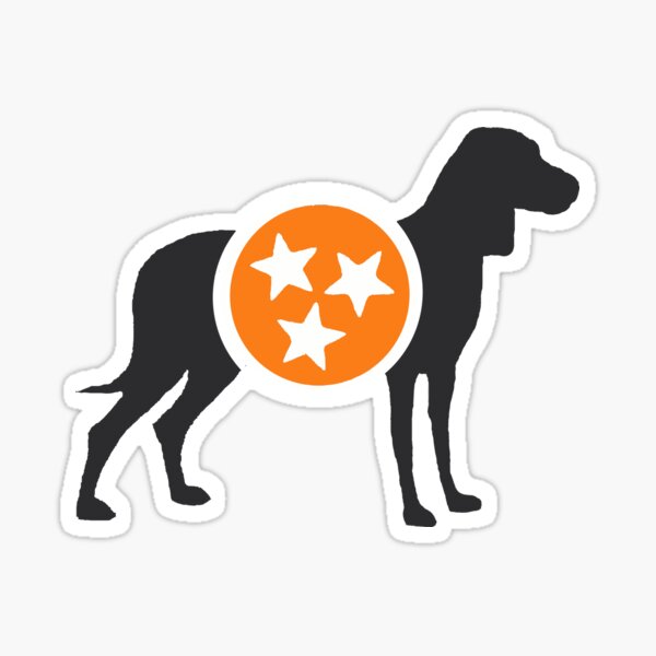 Item preview, Dark Gray Hound with Orange & White Tri-Star designed and sold by Morgan Turrentine.