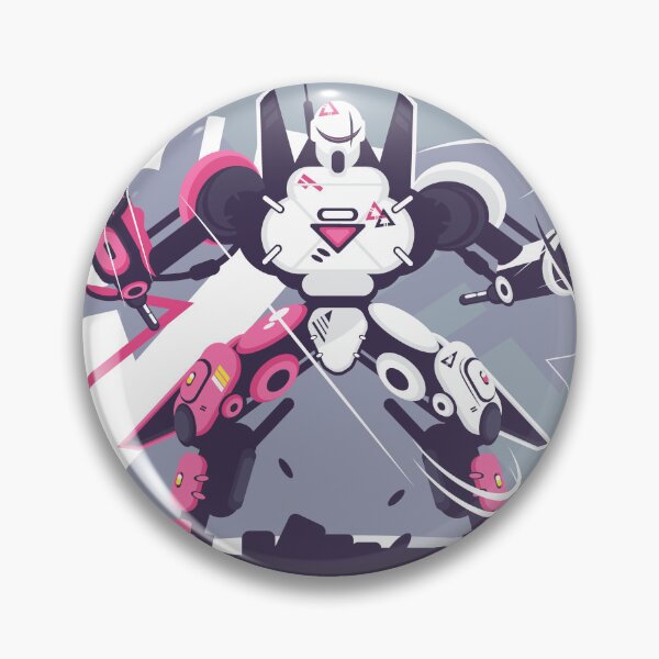 Item preview, Flat Pink and White Battle Robot with geometric shapes concept designed and sold by I'm  Redz.