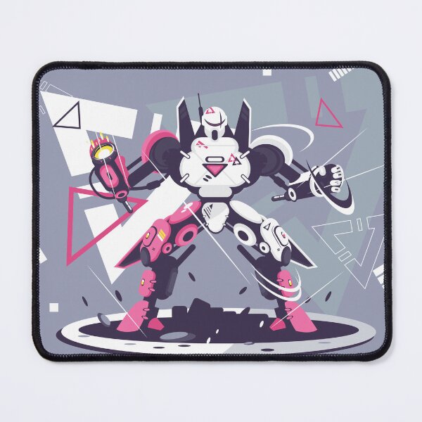 Item preview, Flat Pink and White Battle Robot with geometric shapes concept designed and sold by I'm  Redz.