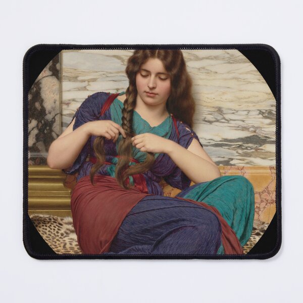 Item preview, A Congenial Task (1915) "Girl with a beautiful dress" John William Godward designed and sold by TeeARTHY.