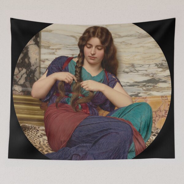 Item preview, A Congenial Task (1915)  "Girl with a beautiful dress" John William Godward designed and sold by TeeARTHY.