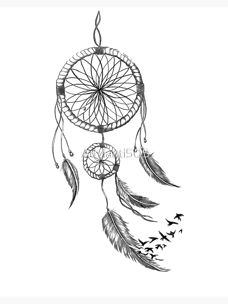 Dream catcher with feathers in zentangle style vector illustration wall  mural  murals vector drawn beautiful  myloviewcom