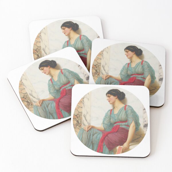 Item preview, The Love Letter (1907) (1915)  "Girl with a beautiful transparent Summer Green Dress" John William Godward designed and sold by TeeARTHY.