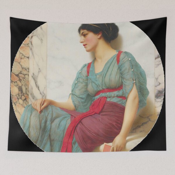 Item preview, The Love Letter (1907) (1915)  "Girl with a beautiful transparent Summer Green Dress" John William Godward designed and sold by TeeARTHY.
