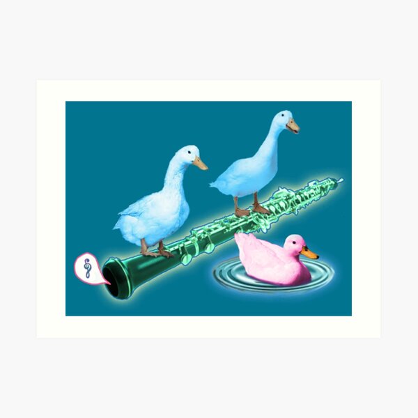 Oboe with Friendly Ducks Art Print
