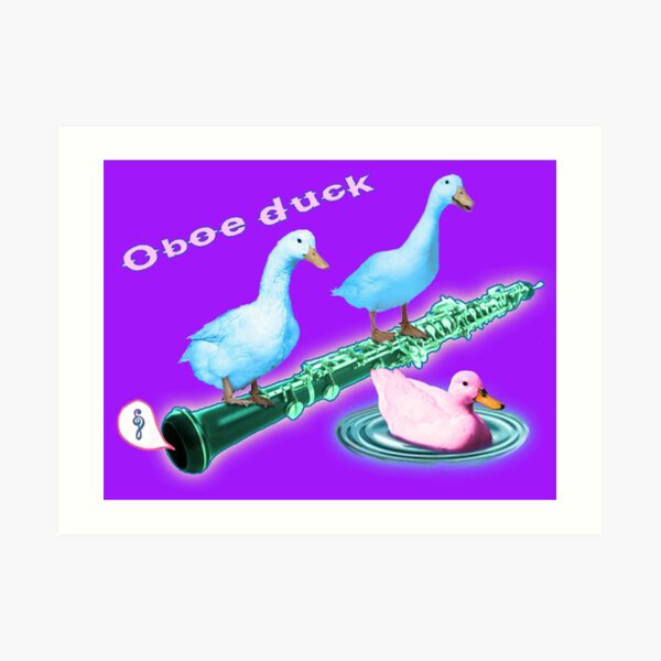 Oboe Duck Art Print